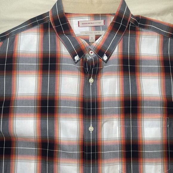 Banana Republic Other - BANANA REPUBLIC heritage Tailored Slim Fit XL Men’s Long Sleeve Button Shirt
